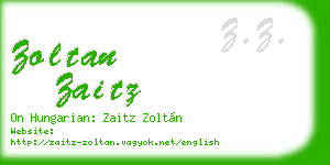 zoltan zaitz business card